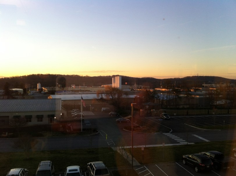 The view from my office in the morning.