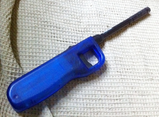 Long lighter for lighting your charcoal.