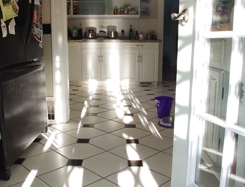 View of kitchen from back porch.