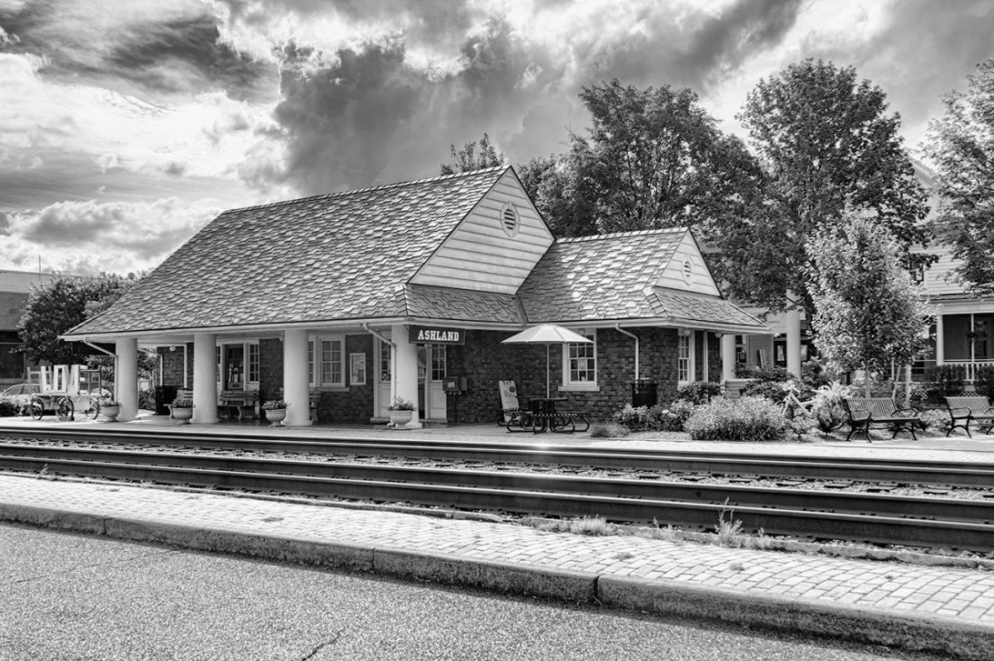 At the Station in BW by Sharon Popek